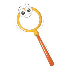 Groovy School Supplies Cartoon Character. Isolated on White Background.