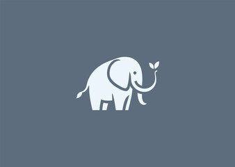 Cute elephant logo for kids, fun, or friendly brand identity.