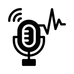 sound wave glyph icon