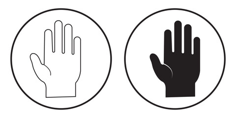 Raising hands vector isolated icon illustration. Open hands emoticon. White and  Black color Design.