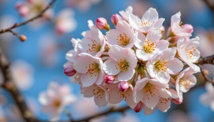 Obraz premium Cherry blossom blooming nature park photography spring season close-up view floral beauty