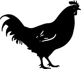 rooster silhouette vector