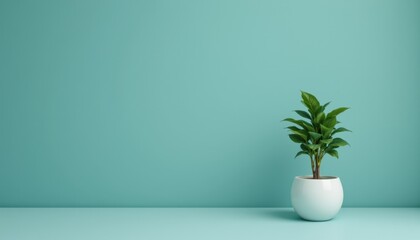 Indoor plant growth action modern living space image minimalist environment front view greenery concept