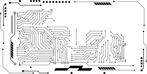 Black control panel abstract modern technology futuristic interface on white background. Vector illustration.