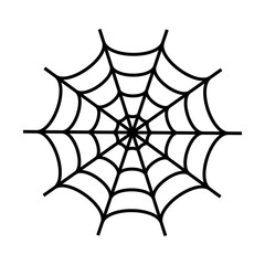 Spider webs icon white on background