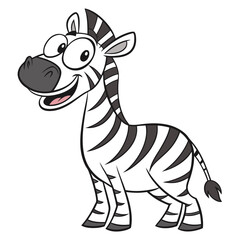 vector illustration of a zebra