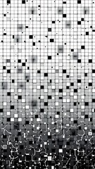 Fototapeta premium Abstract Monochrome Pixelated Grid