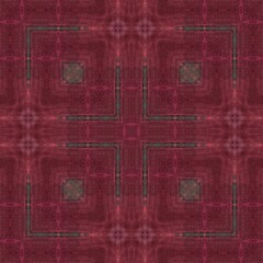 Traditional design with phulkari kalamkari motifs from Pakistan and Indian culture. Geometric ethnic floral pattern for carpet dupatta batik embroidery. Panjabi Digital print as boho Aztec texture art