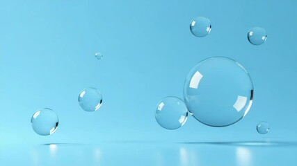 Transparent bubbles animated overlay, transparent 4K video, alpha channel,clear bubbles, transparent sphere, minimalist, floating, 
