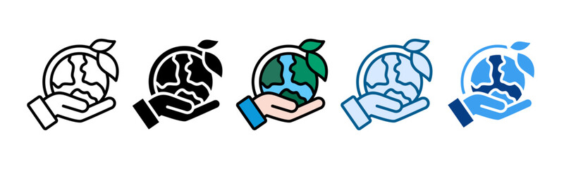 Sustainability Icon Set Multiple Style Collection