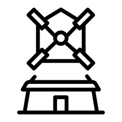 icon wind energy with style outline