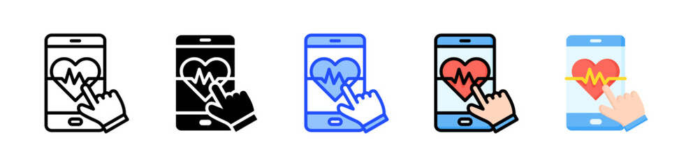 Obraz premium Ehealth Icon Collection With Multiple Styles