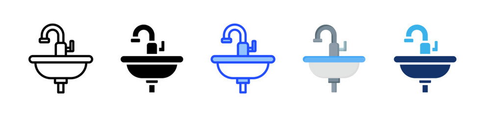 Kitchen Sink Icon Collection With Multiple Styles