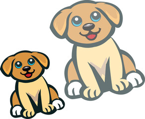 Dog with shadow logo.