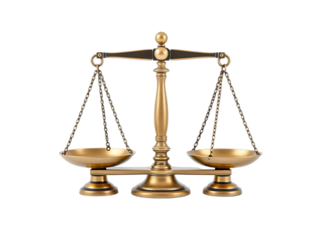 Golden Justice Scale Representing Balance and Fairness