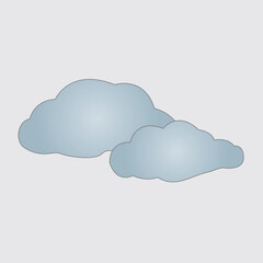 Soft Gray Cloud Illustration and Graphics art
