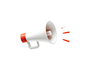 3D cartoon megaphone for announcements and promotions