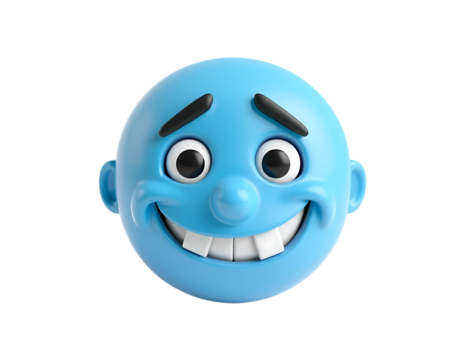 Happy 3D Cartoon Face