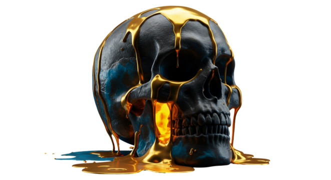 Skull Covered in Gold
