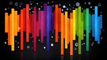 Obraz premium Vibrant Rainbow Stripes Glitter Background