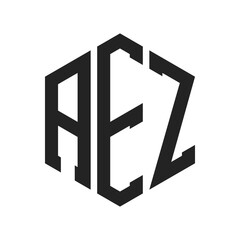 AEZ Logo Design. Initial Letter AEZ Monogram Logo using Hexagon shape