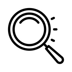 magnifying glass line icon