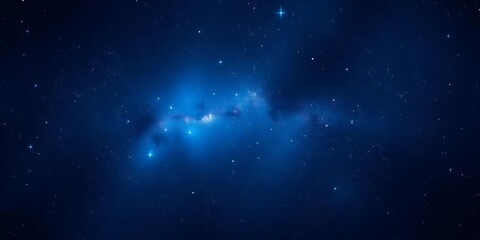 Fototapeta premium Dark blue abstract space background with shining stars and cosmos, perfect for banners, blue, dark blue