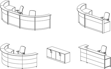 vector illustration sketch design drawing furniture table customer services for service