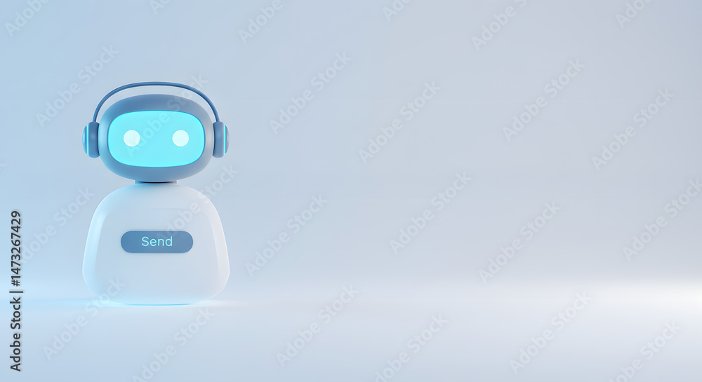 Poster friendly ai robot assistant digital customer service and automation solutions for the future