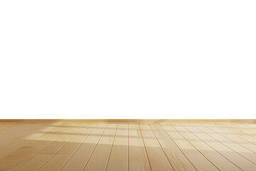 Wooden floor perspective empty space– 3D PNG on transparent background