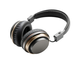 Stylish Black and Gold Headphones