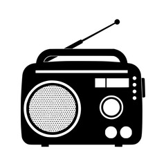 Vintage Radio Silhouette Icon