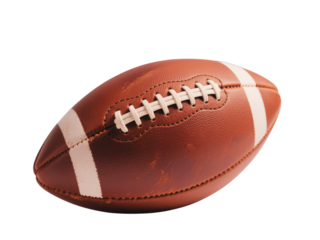 American Football Closeup on Black Background