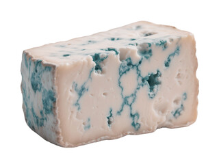 Close up of a Piece of Creamy Blue Cheese with Blue Veins
