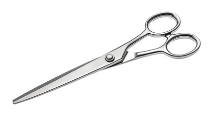 Obraz premium Stainless steel scissors isolated on transparent background