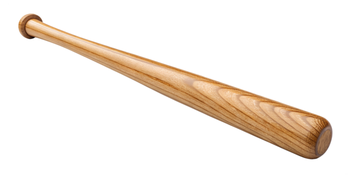Baseball bat isolated on transparent background