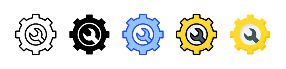 Configuration Icon Collection With Multiple Styles