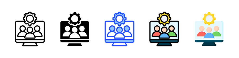 Teamwork Icon Collection With Multiple Styles