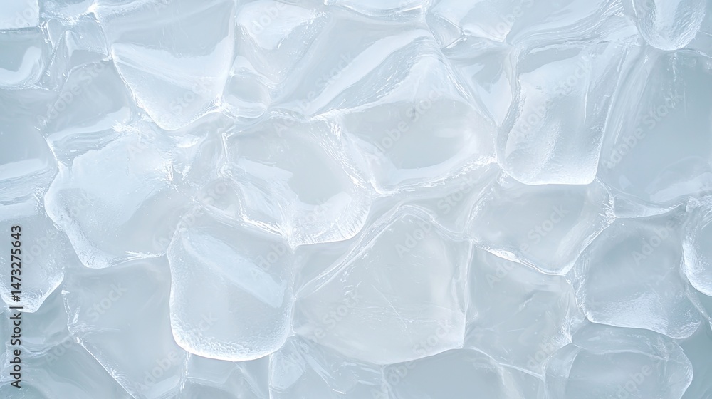 Aufkleber a collection of clear ice cubes closely packed together, creating a cool and refreshing texture.