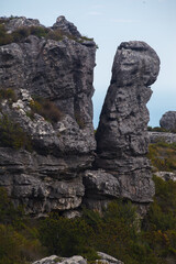 Fototapeta na wymiar Beautiful Panorama Vista point of Table Mountain National Park, Cape Town, South Africa