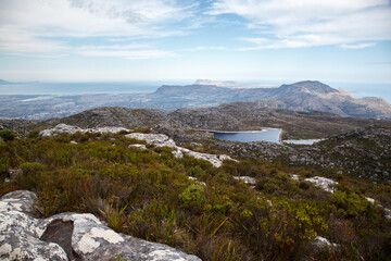 Beautiful Panorama Vista point of Table Mountain National Park, Cape Town, South Africa