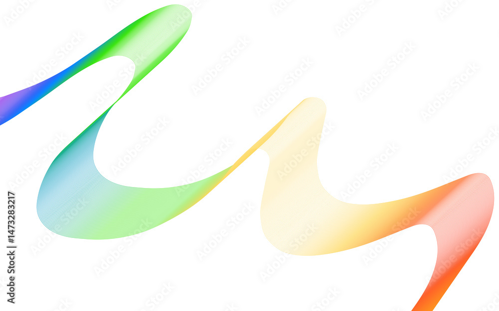 Poster vibrant strip rainbow colorful. dynamic swirls, motley curves color enriched. abstract digital wallp