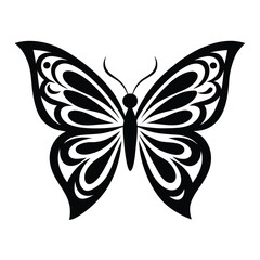 Fototapeta premium set of Butterfly silhouette butterfly silhouette icon vector illustration 