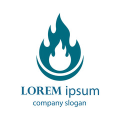 fire logo design burning and blazing