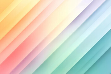 Obraz premium A vibrant and colorful abstract background featuring diagonal stripes in pastel shades, perfect for modern design projects.