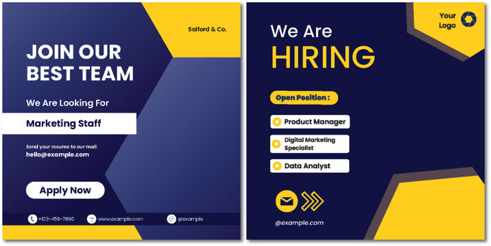 Open Positions: Join Our Team - Marketing Staff and Tech Roles Available