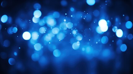 A blue and white abstract background with a few glowing blue circles and a few white dots scattered throughout.
