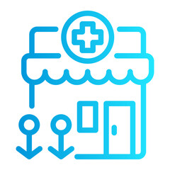 Obraz premium icon drugstore with style gradient