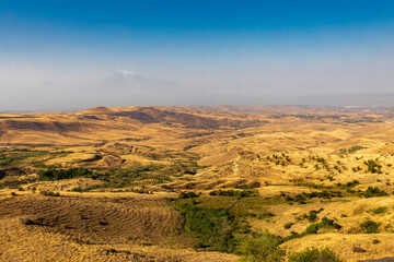 Armenia, Kotayk Province, landscape view from the town of Voghjaberd.