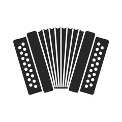 Accordion icon silhouette vector illustration
